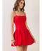 Front Bow Detail Fit and Flare Mini Dress