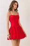 Front Bow Detail Fit and Flare Mini Dress