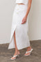 Front Button Detail Linen Midi Skirt WHITE-Skirts-Moon River-XS-WHITE-Urbanheer