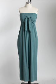 Front Tie Tank Top Wide Leg Jumpsuit Sage Green-Jumpsuit-Final Touch-S-Sage Green-Urbanheer
