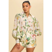 Fruits and Florals Short Set-Set-Luxxel-S-WHITE MULTI-Urbanheer