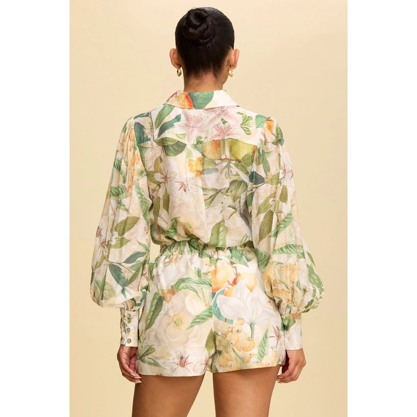 Fruits and Florals Short Set-Set-Luxxel-S-WHITE MULTI-Urbanheer