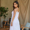 Full Length Linen Slip Dress-Dress-MILIO MILANO-XS-WHITE-Urbanheer