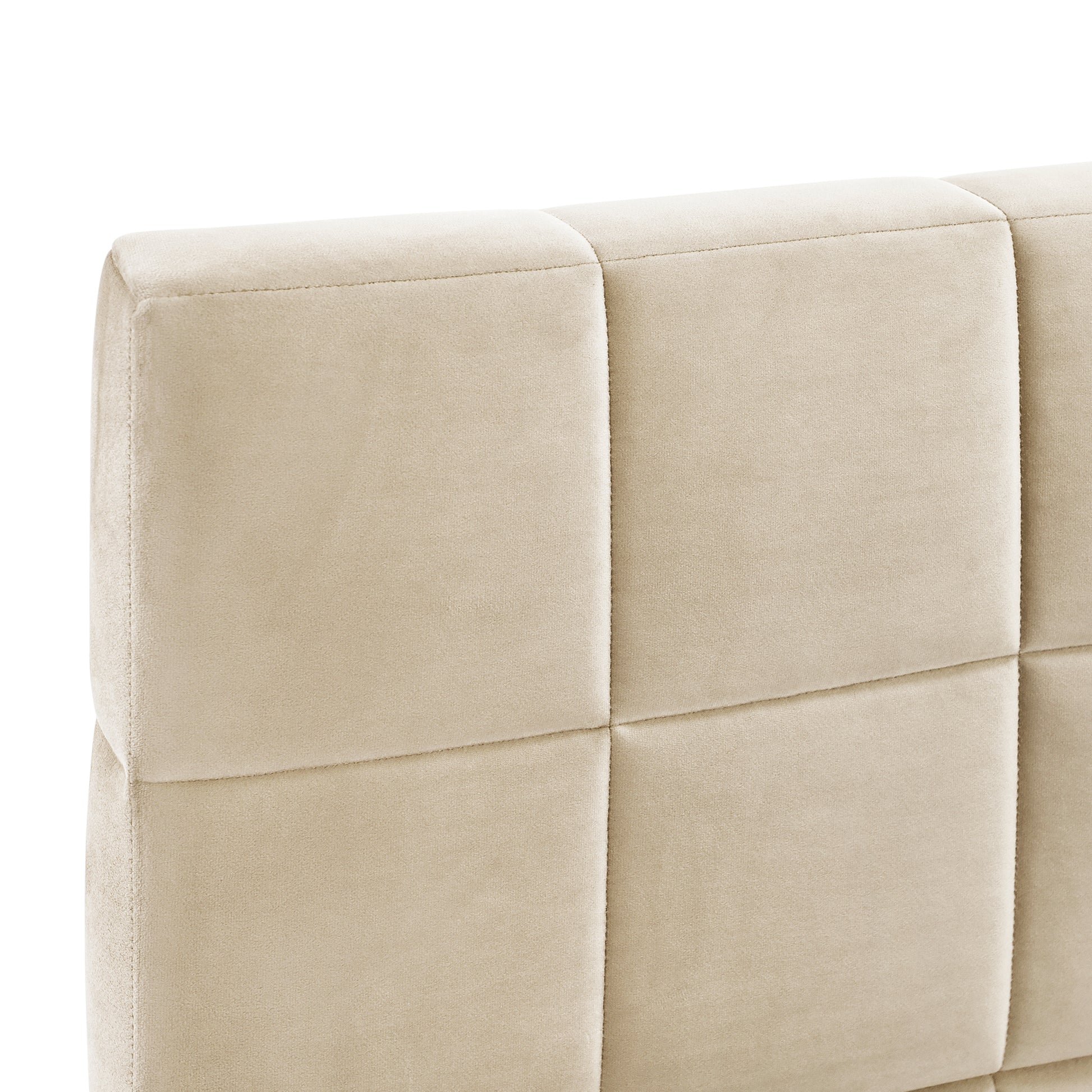 Full Size Upholstered Daybed/Sofa Bed Frame-Beige, Velvet-UH Decor-Default-Urbanheer