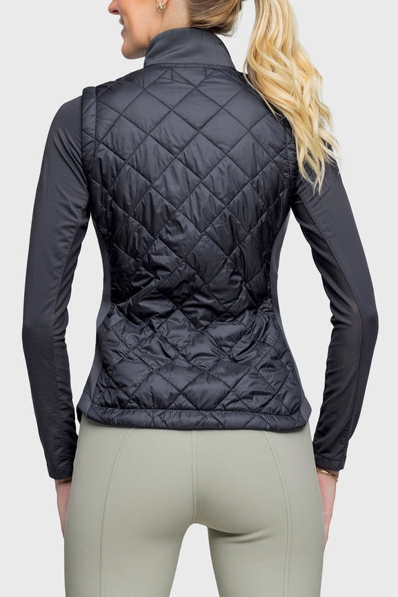 Full Zip Black Quilted Vest-Vest-Kastel Denmark-XXS-Urbanheer