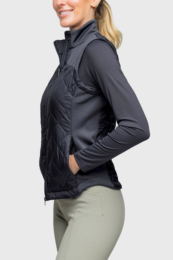 Full Zip Black Quilted Vest-Vest-Kastel Denmark-XXS-Urbanheer