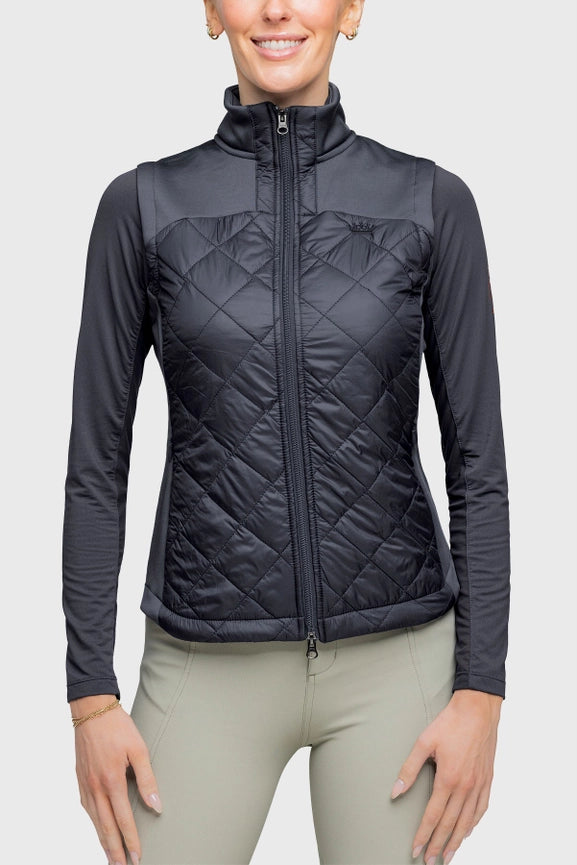 Full Zip Black Quilted Vest-Vest-Kastel Denmark-XXS-Urbanheer