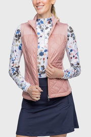 Full Zip Blush Quilted Vest-Vest-Kastel Denmark-XXS-Urbanheer