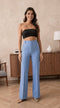 High Waist Signature Pants Blue