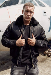 Fur Collar Bomber Jacket - All Black-Jackets-Norvine-S-Urbanheer