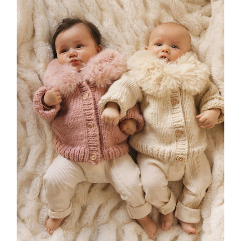 Fur Collar Natural Cardigan Sweater Baby & Toddler-Sweater-Huggalugs-12-18 months-Urbanheer