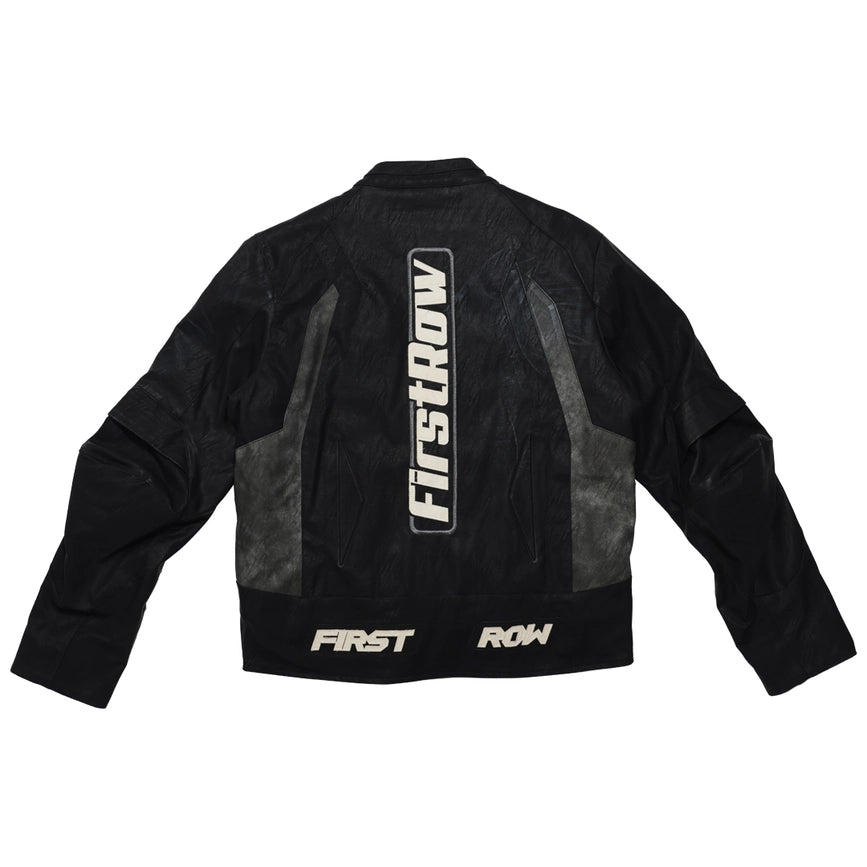 Furious Motor Racing Leather Jacket-Jacket-First Row-M-Black-Urbanheer