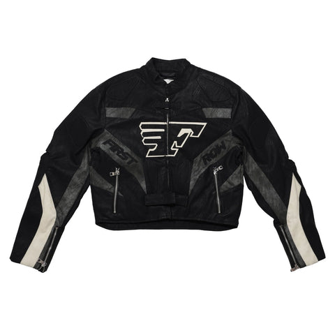 Furious Motor Racing Leather Jacket-Jacket-First Row-S-Black-Urbanheer