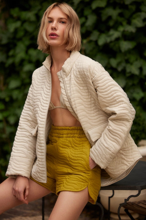 Future Ahead Quilted Short-Shorts-Dor Raw Luxury-XS-Olivine-Urbanheer