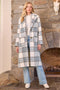 Fuzzy Plaid Long Coat Ivory Mix-Coat-Mystree-S-Ivory Mix-Urbanheer