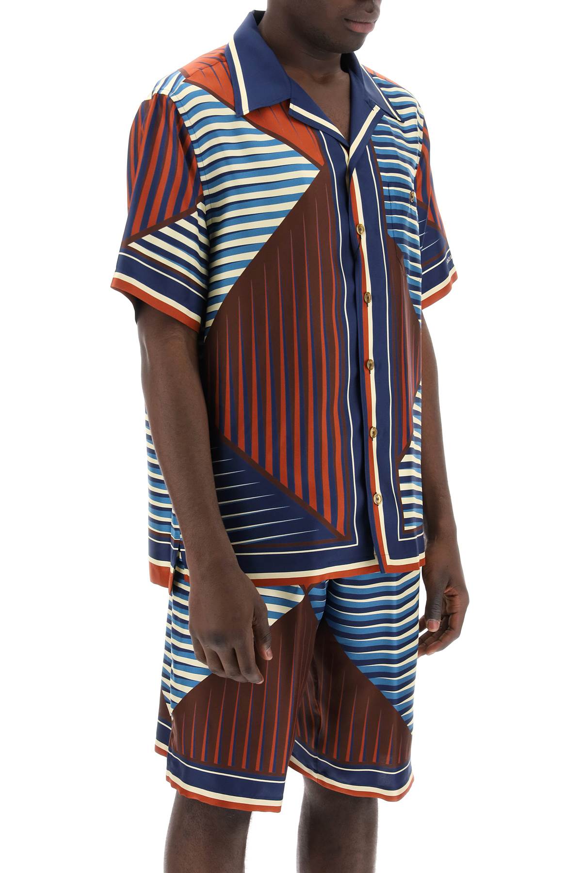 Dolce & Gabbana "Geometric Pattern Bowling Shirt With-Shirt-Dolce & Gabbana-Mixed colours-39-Urbanheer