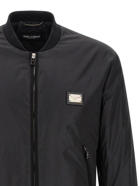Dolce & Gabbana Logo Plaque Bomber Jacket