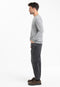 GABI 5 Pull double col rond bicolore en cachemire gris/jaune-col rond homme-Studio Cashmere8-L-SC8-00836-gris clair/jaune moutarde-Urbanheer