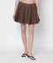 GANNI Brown/black gingham flared mini skirt