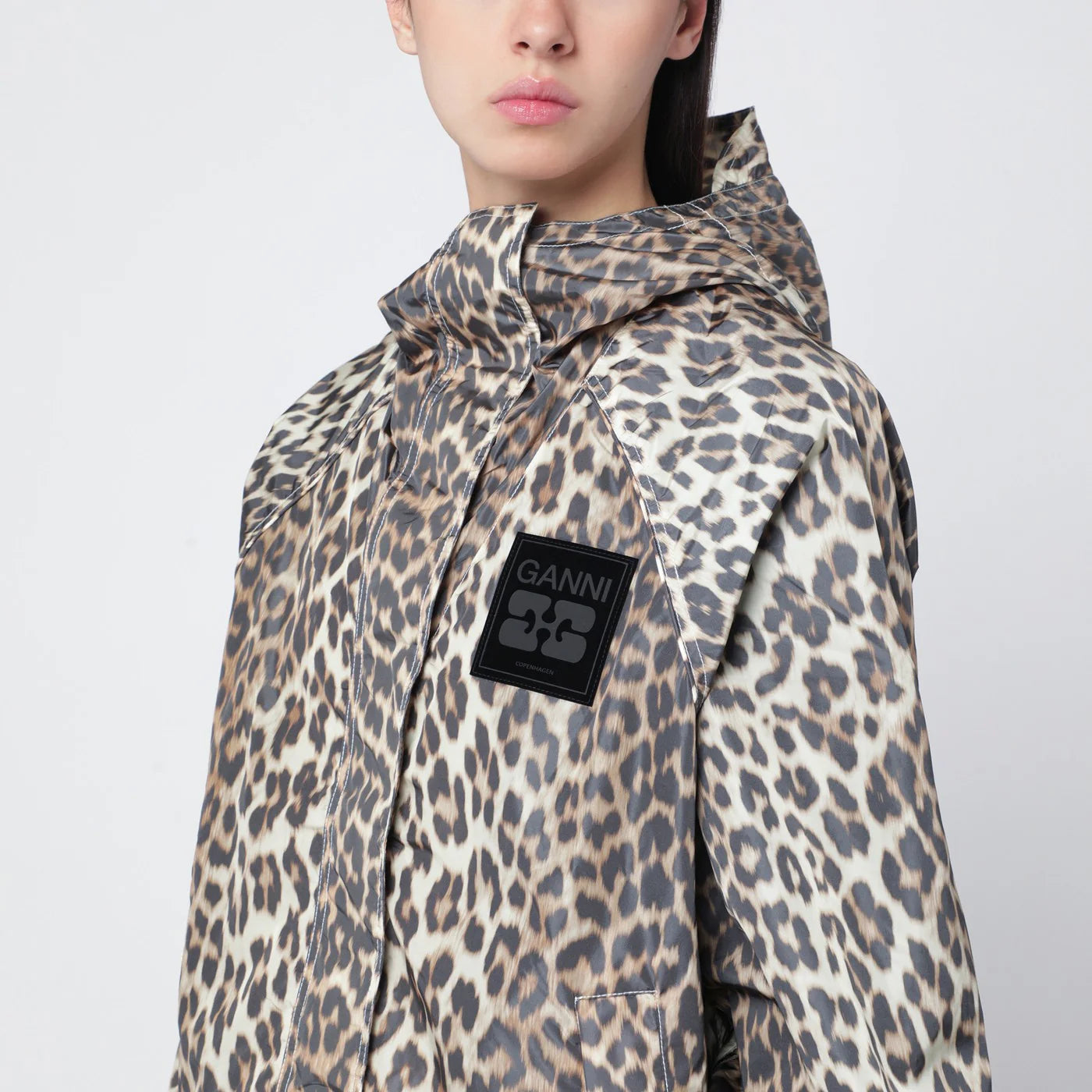 GANNI Jacket with leopard prin