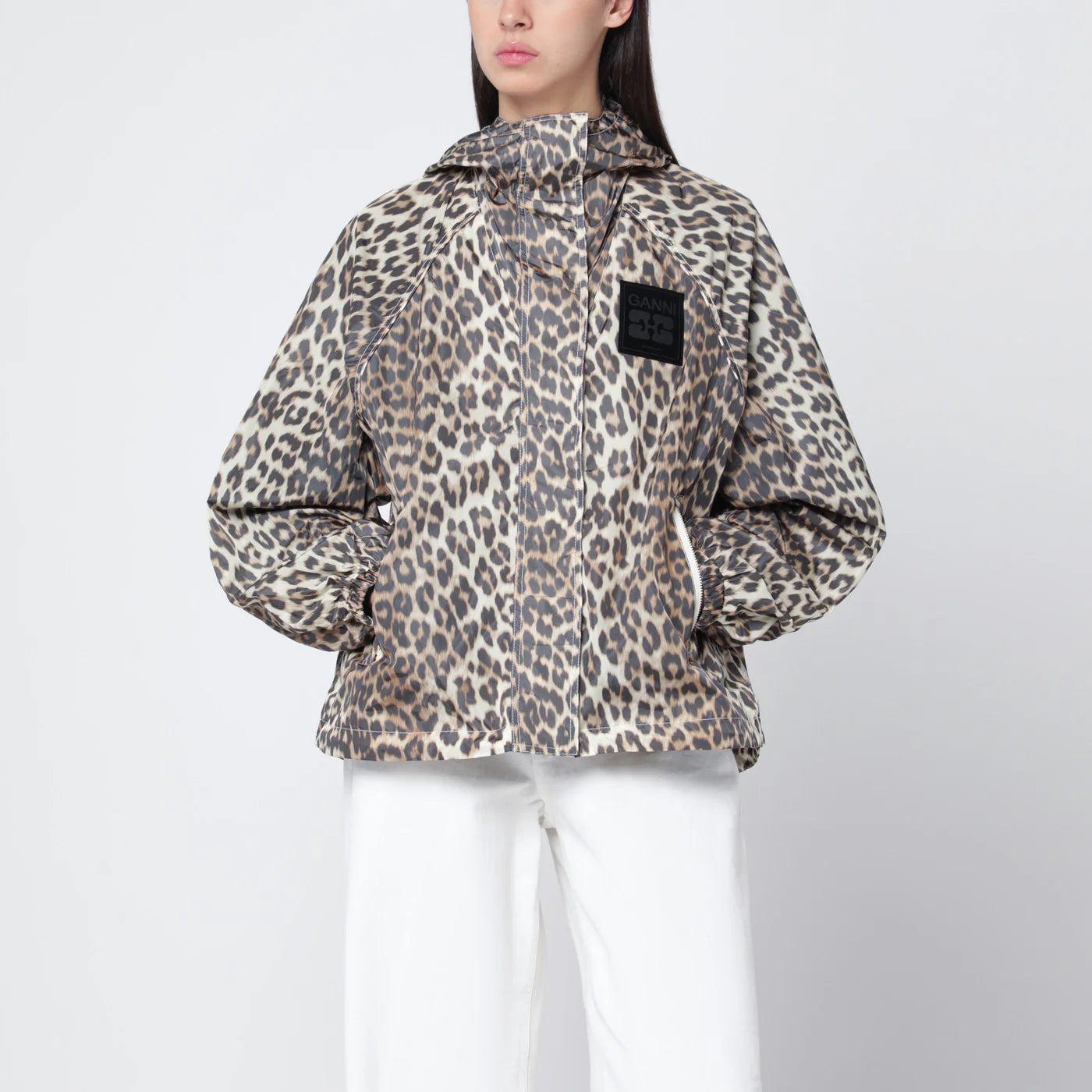 GANNI Jacket with leopard prin