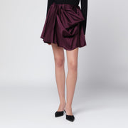 GANNI Mauve draped mini skirt