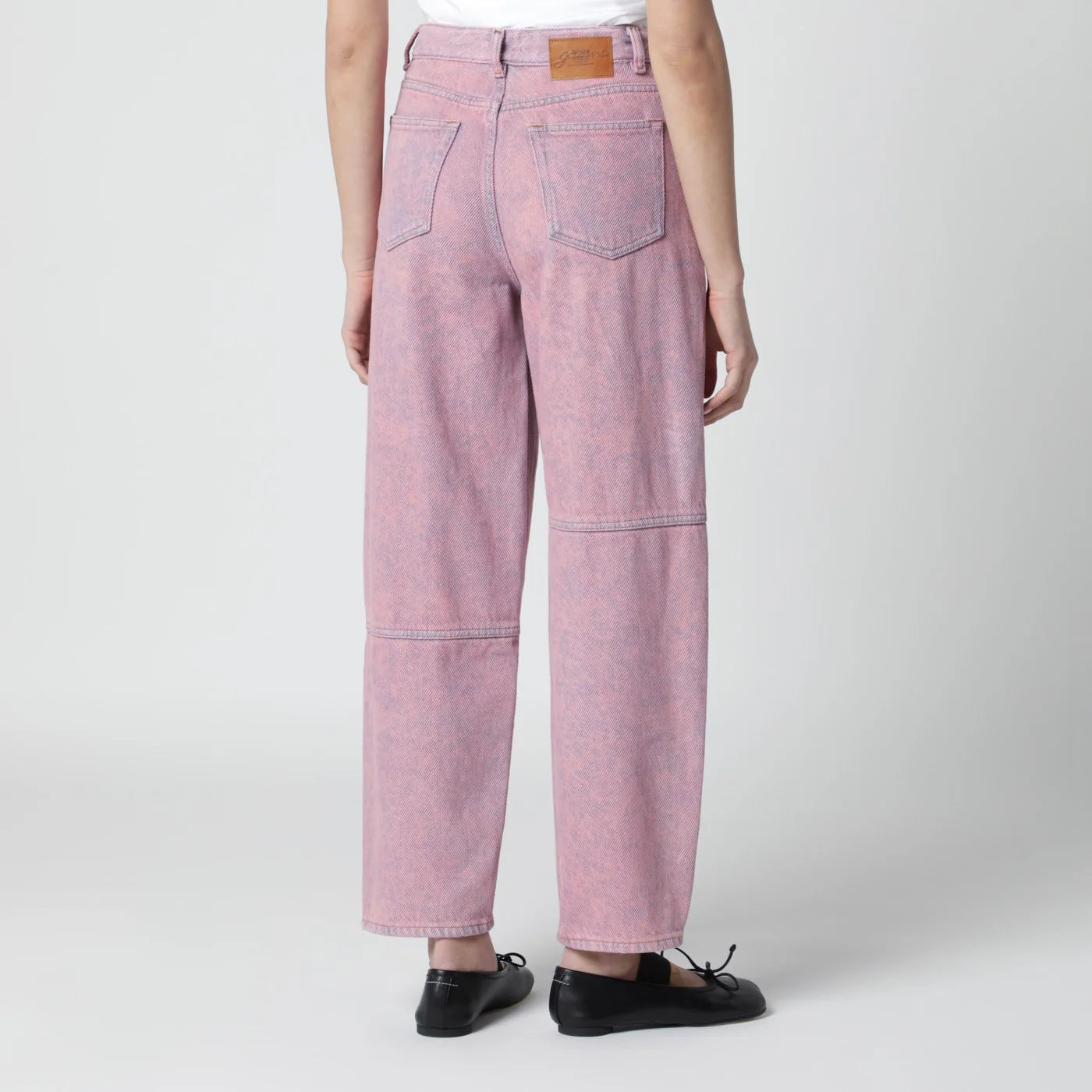 GANNI Starry washed pink jeans