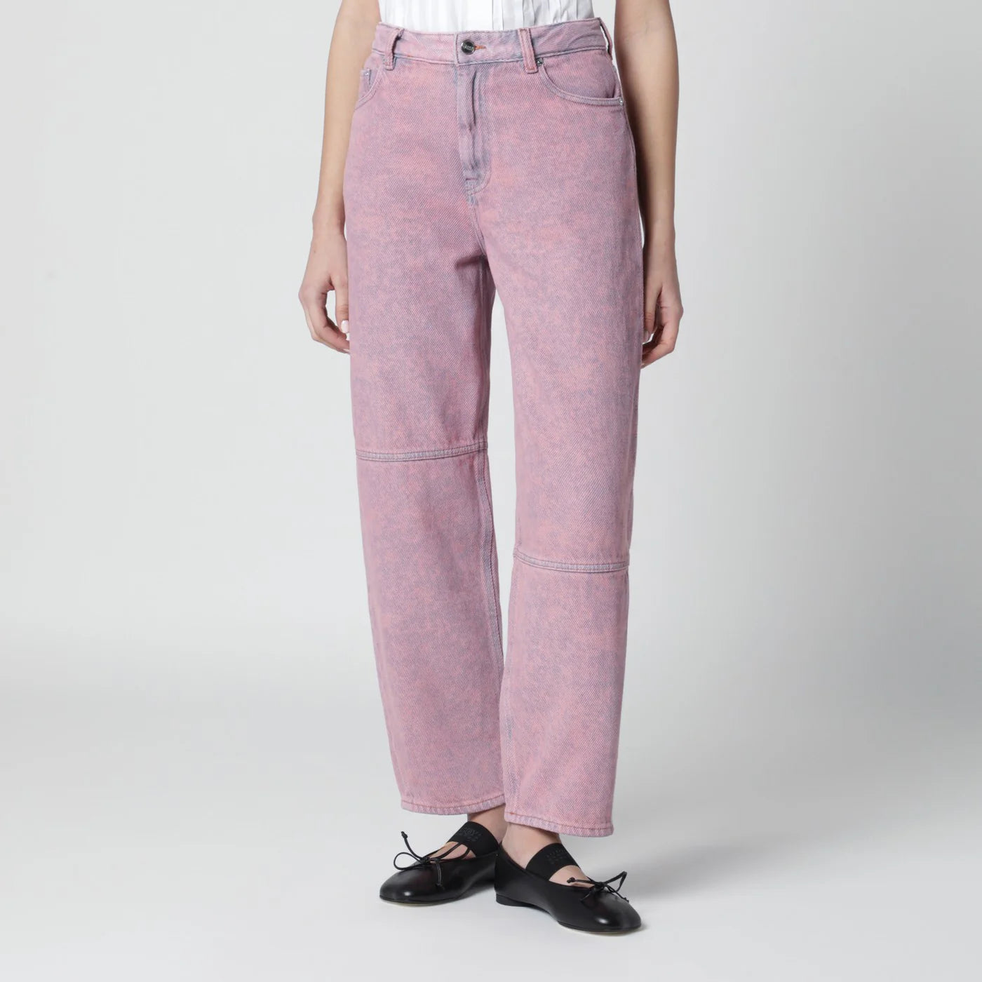 GANNI Starry washed pink jeans