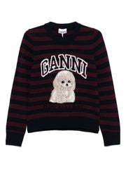 GANNI Sweaters Bordeaux-Topwear-Ganni-L-Urbanheer