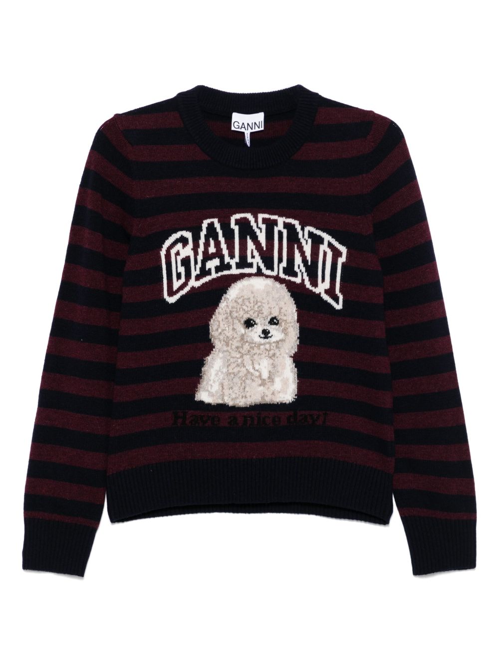GANNI Sweaters Bordeaux-Topwear-Ganni-L-Urbanheer