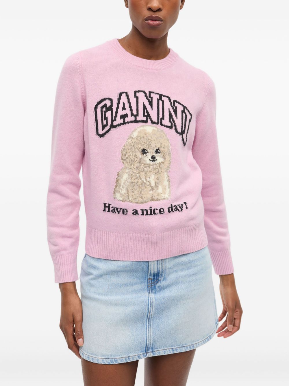 GANNI Sweaters Pink-Topwear-Ganni-L-Urbanheer
