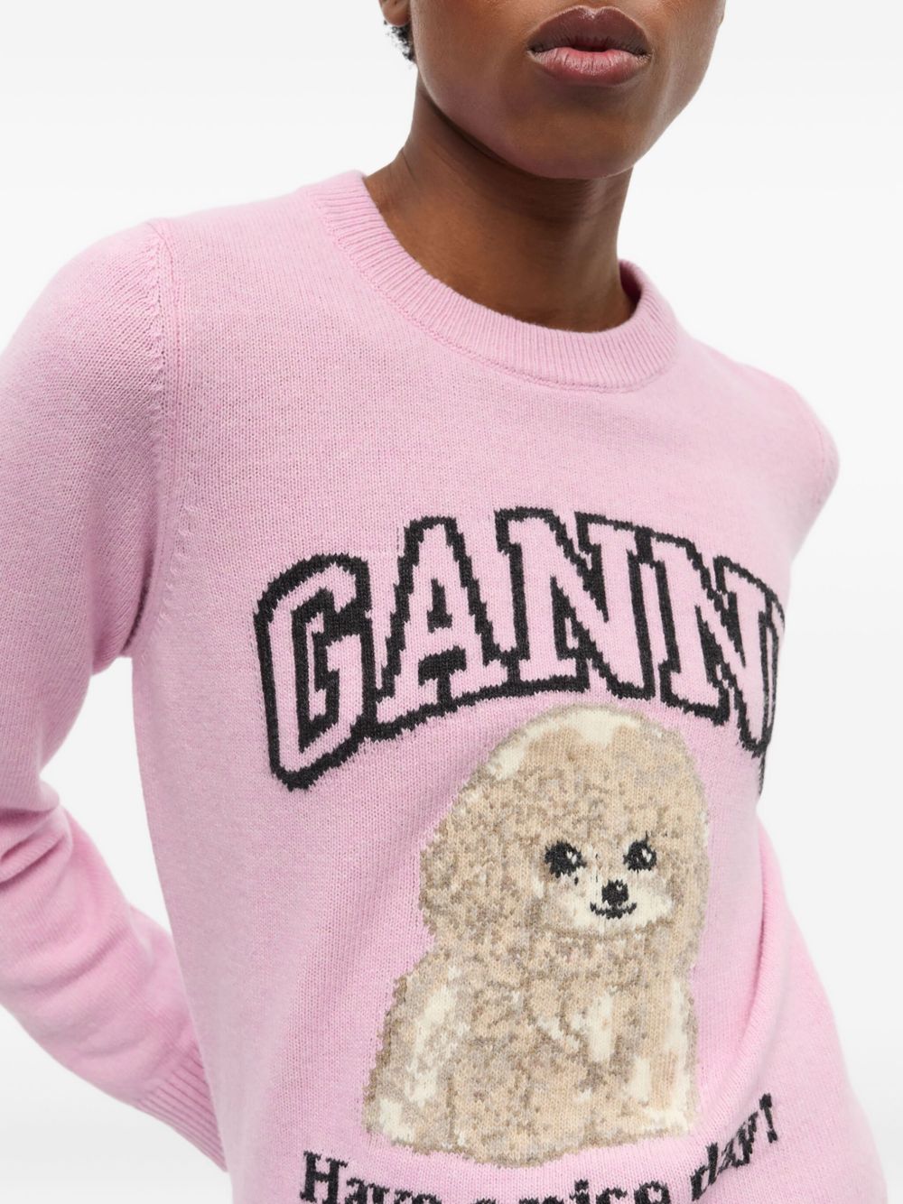 GANNI Sweaters Pink-Topwear-Ganni-L-Urbanheer