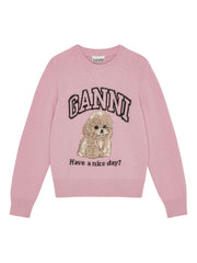 GANNI Sweaters Pink-Topwear-Ganni-L-Urbanheer
