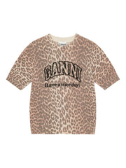 GANNI T-shirts and Polos Brown