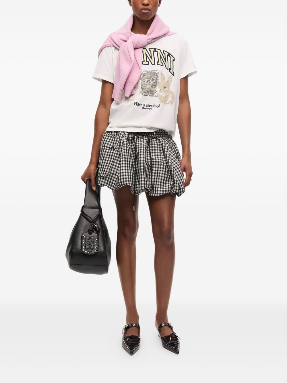 GANNI T-shirts and Polos White-Topwear-Ganni-L-Urbanheer