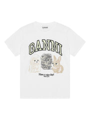 GANNI T-shirts and Polos White-Topwear-Ganni-L-Urbanheer