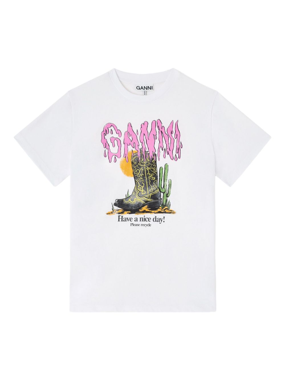GANNI T-shirts and Polos White