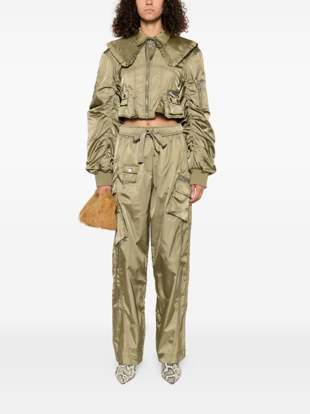 GANNI Trousers Green