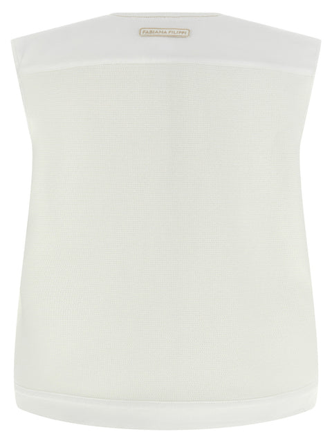 Fabiana Filippi Denim And Knit Vest