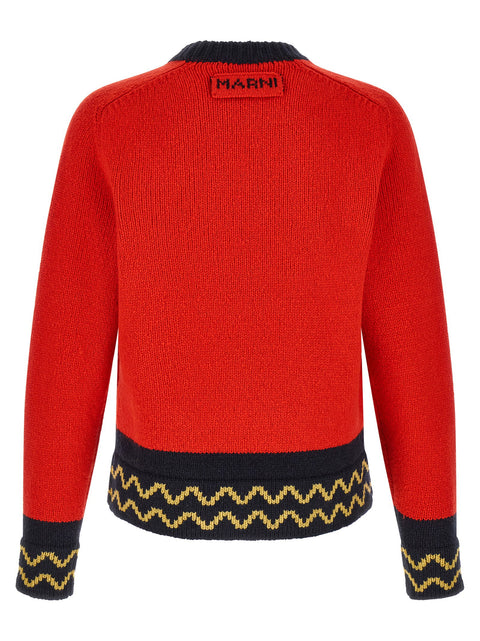 Marni Geometric Intarsia Sweater