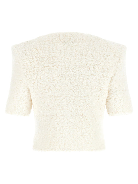 Balmain Cardigan Tweed Plumetis
