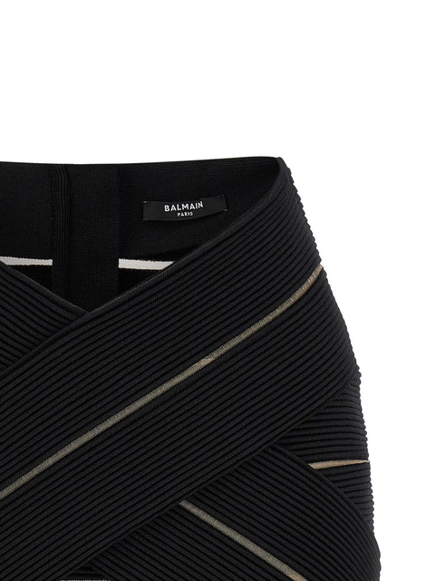 Balmain V-shaped Waist Skirt