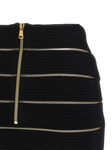 Balmain V-shaped Waist Skirt