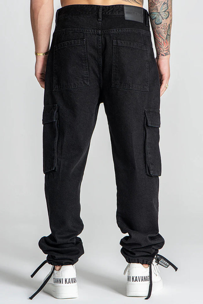 Black Hybrid Cargo Jeans-Jeans-Gianni Kavanagh-Urbanheer