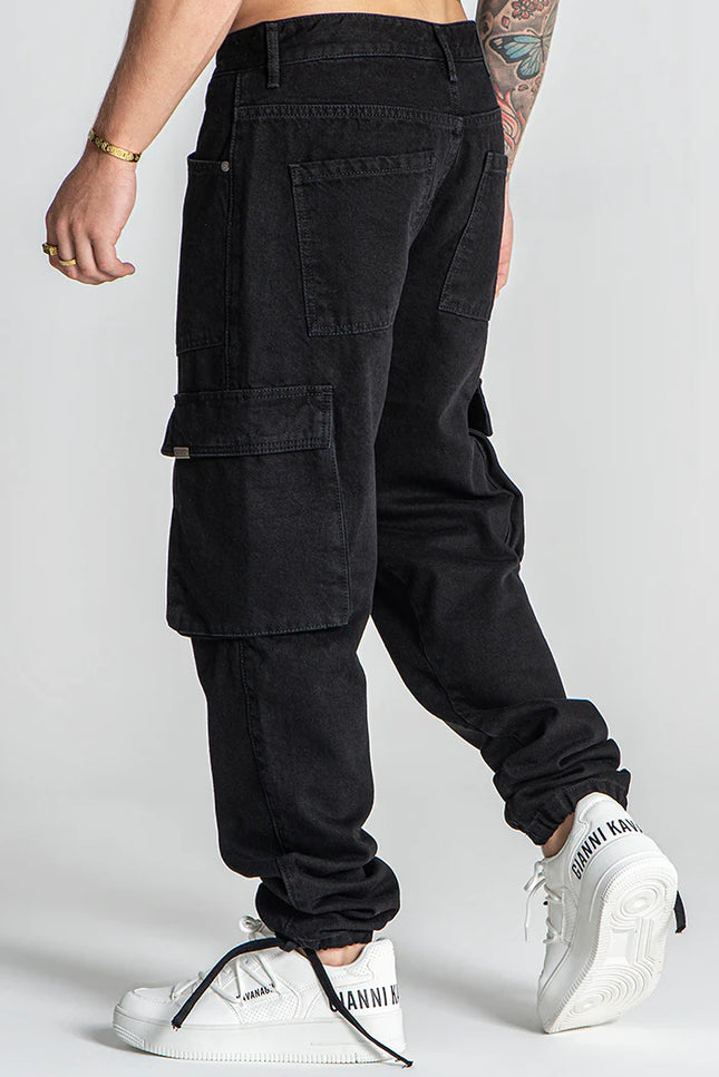 Black Hybrid Cargo Jeans-Jeans-Gianni Kavanagh-Urbanheer