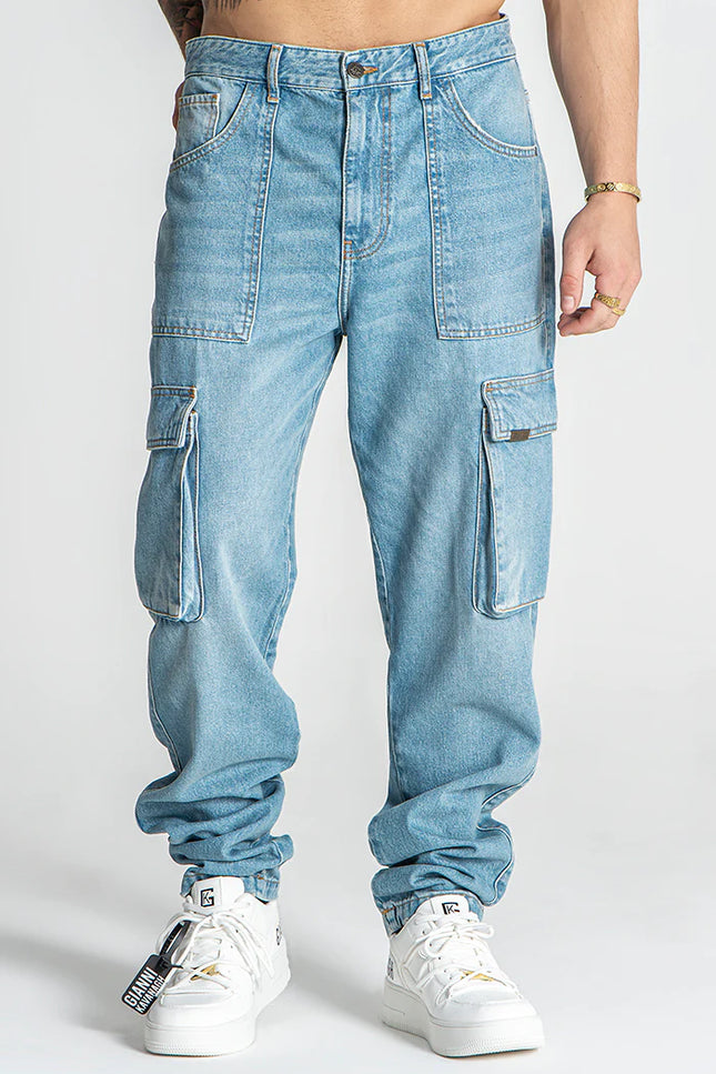 Light Blue Discover Cargo Jeans-Jeans-Gianni Kavanagh-XS-Urbanheer
