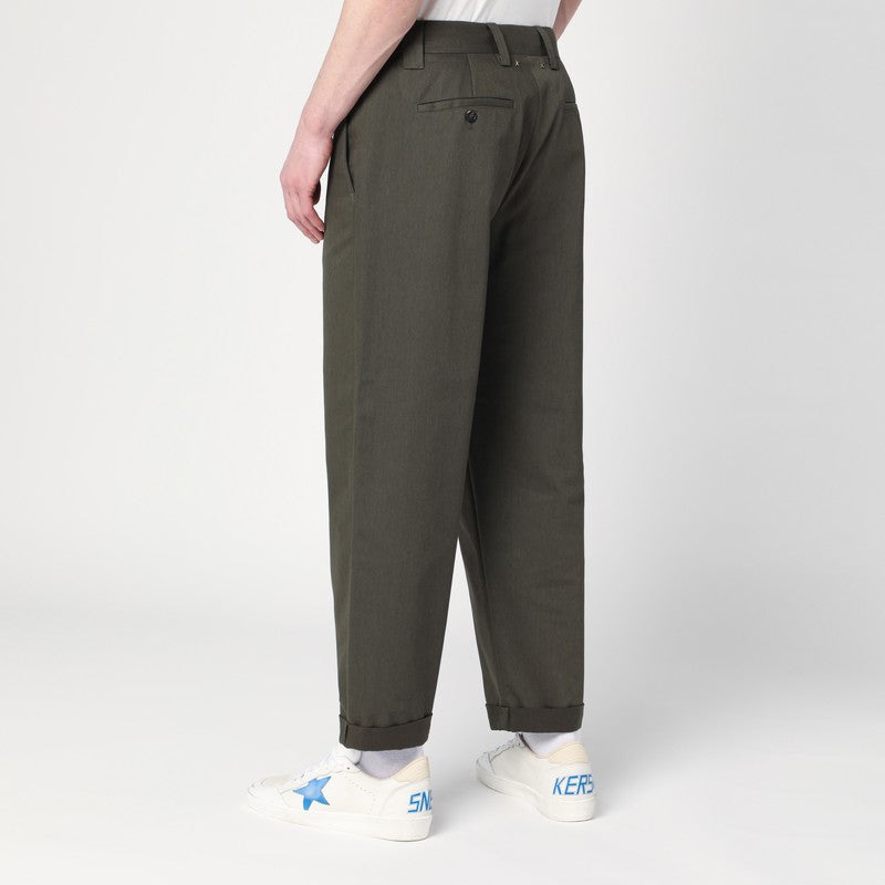 Golden Goose Dark green cotton-blend trousers-Trousers-Golden Goose-50-Urbanheer