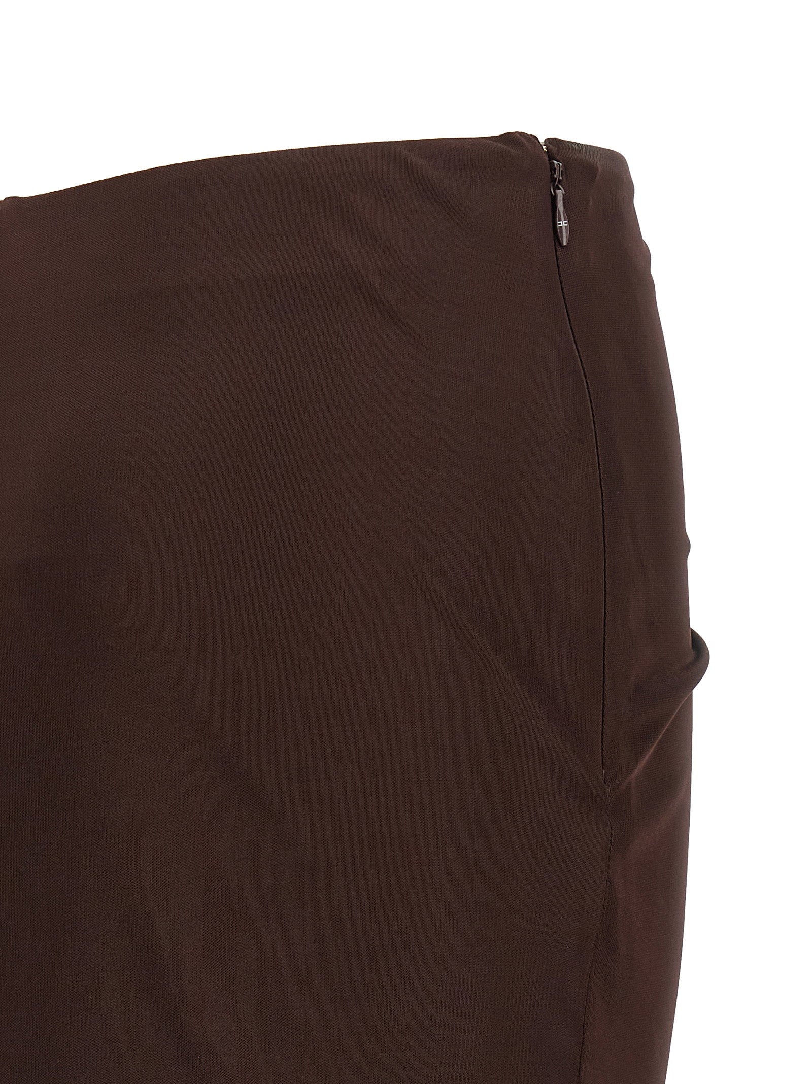 Elisabetta Franchi Shiny Viscose Skirt