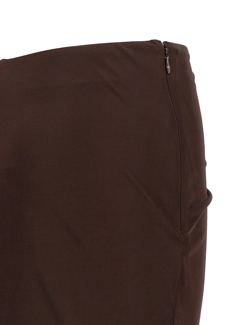 Elisabetta Franchi Shiny Viscose Skirt