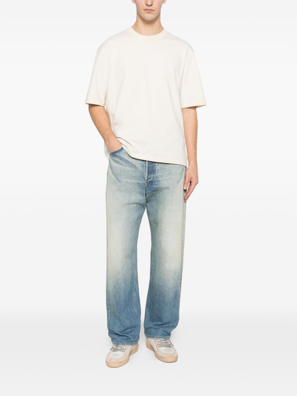 GOLDEN GOOSE T-shirts and Polos WHITE